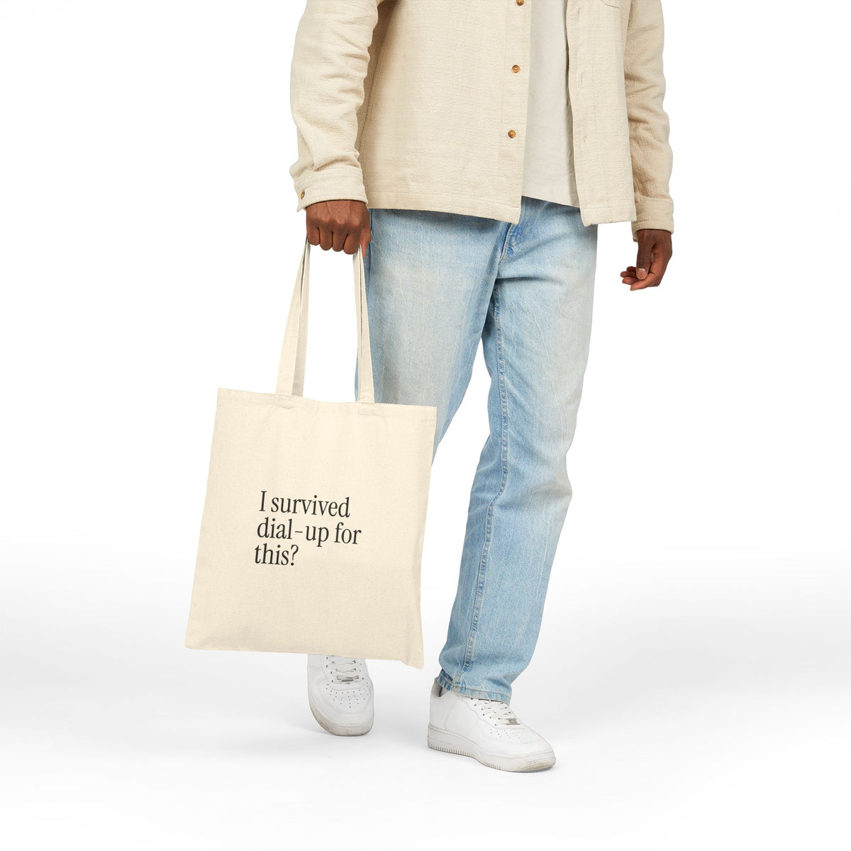 'I survived dial up for this' Tote Bag