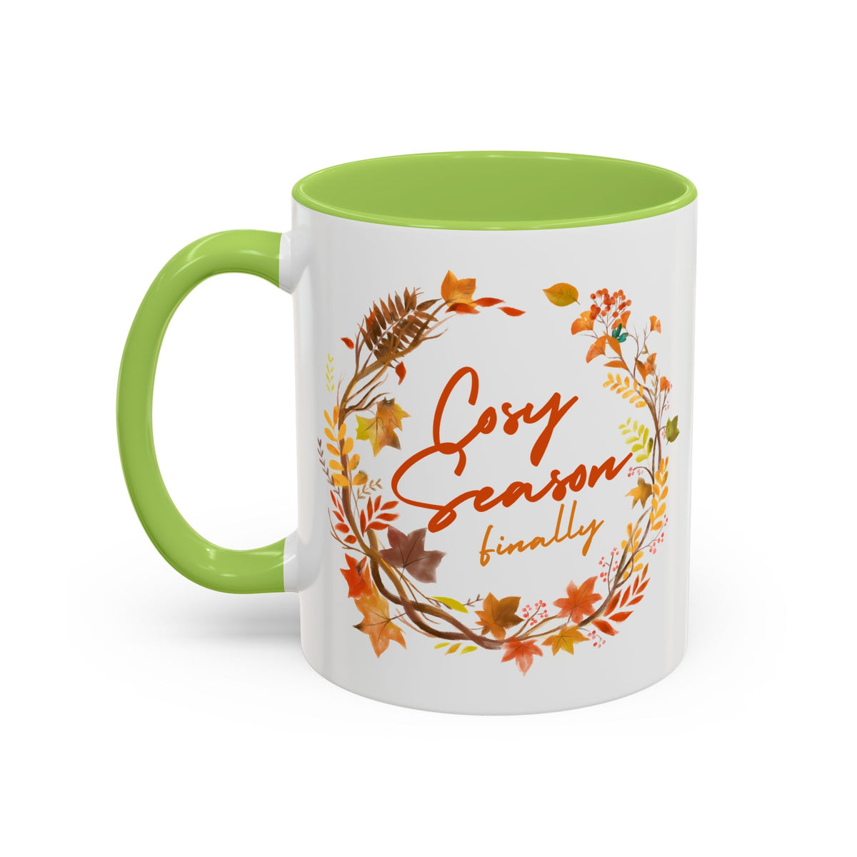 “Cosy Season, Finally” Mug – Cute Autumn Coffee Cup