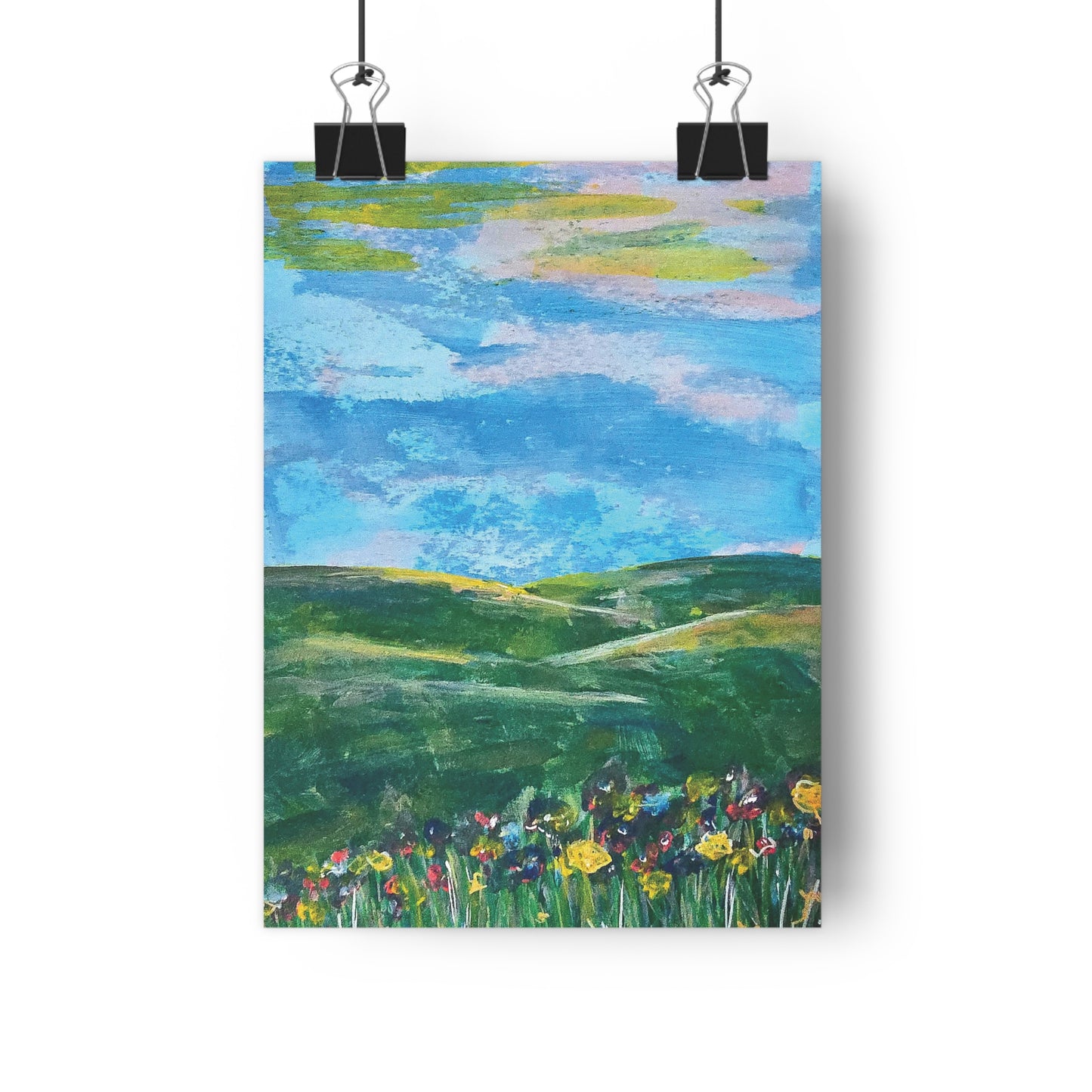 Sunny Hills Landscape Giclée Art Print