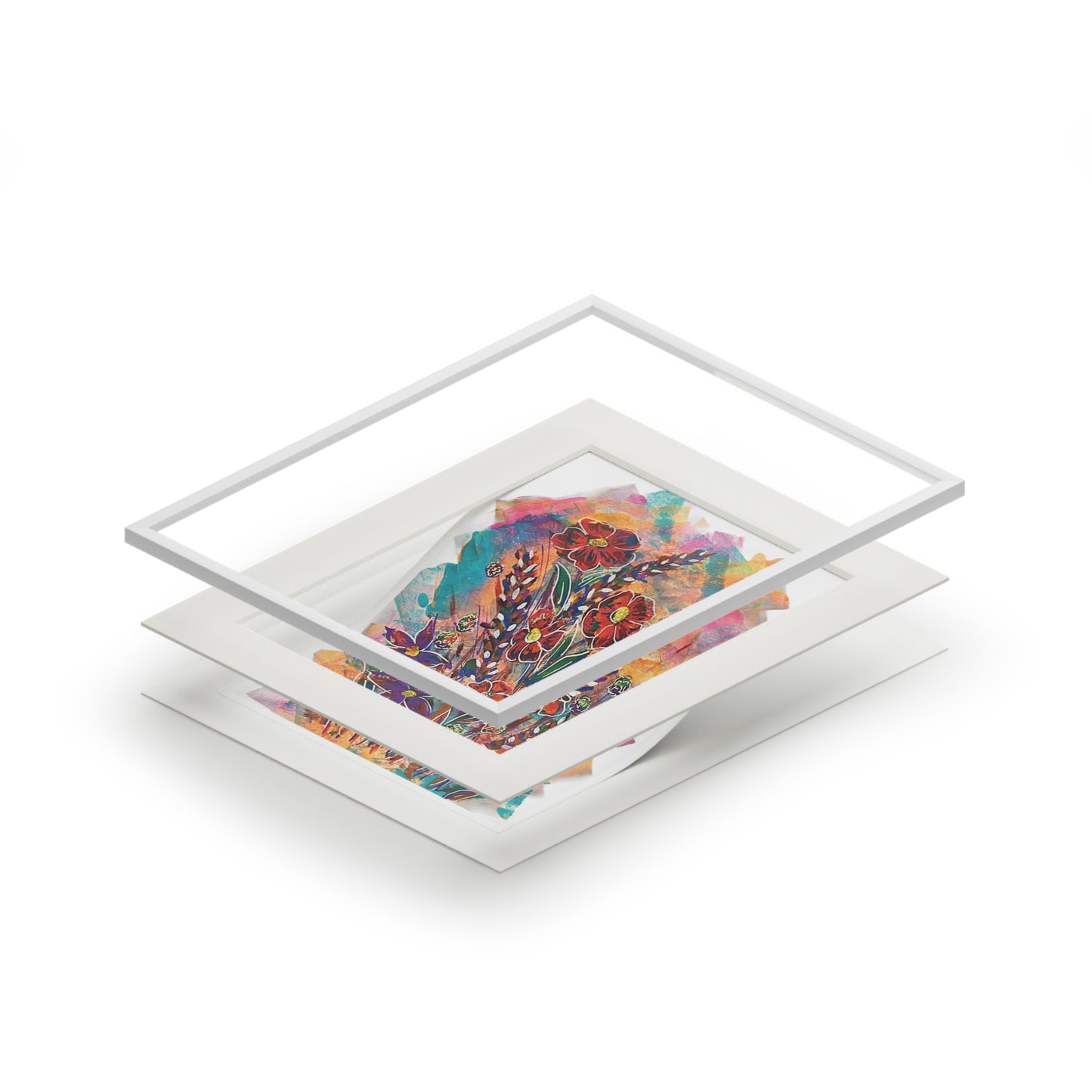 Botanical Fine Art Print with Passepartout Frame