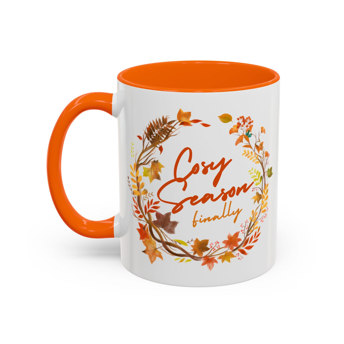 “Cosy Season, Finally” Mug – Cute Autumn Coffee Cup