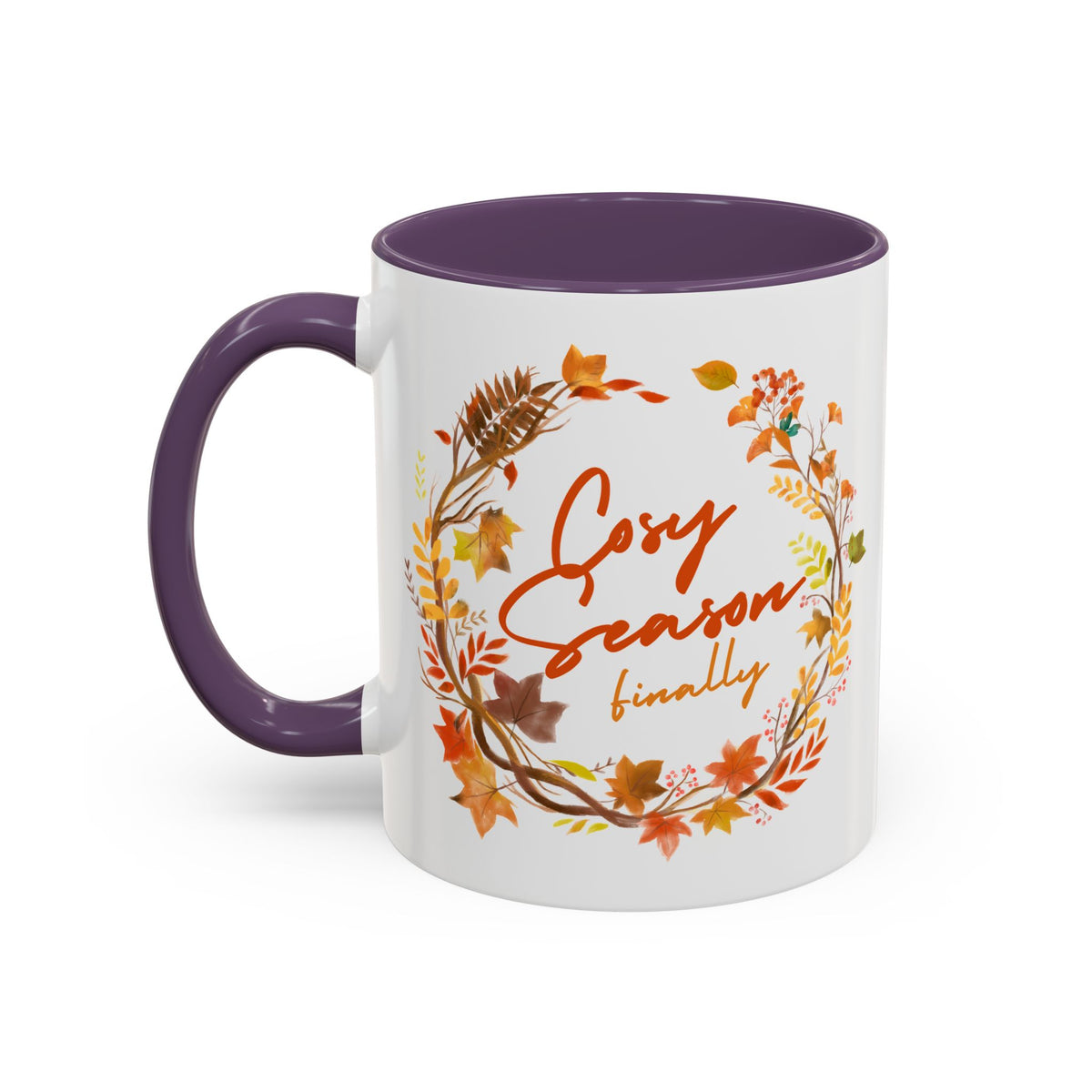 “Cosy Season, Finally” Mug – Cute Autumn Coffee Cup