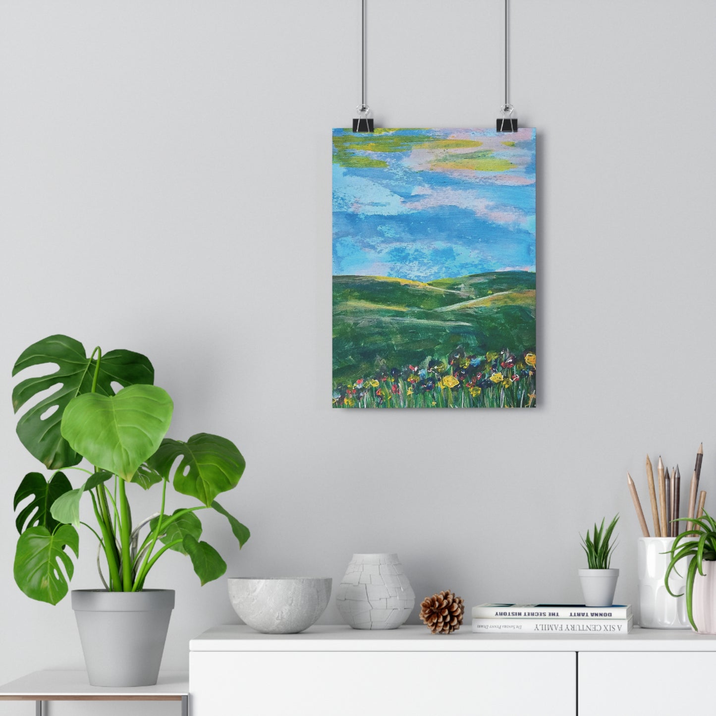 Sunny Hills Landscape Giclée Art Print
