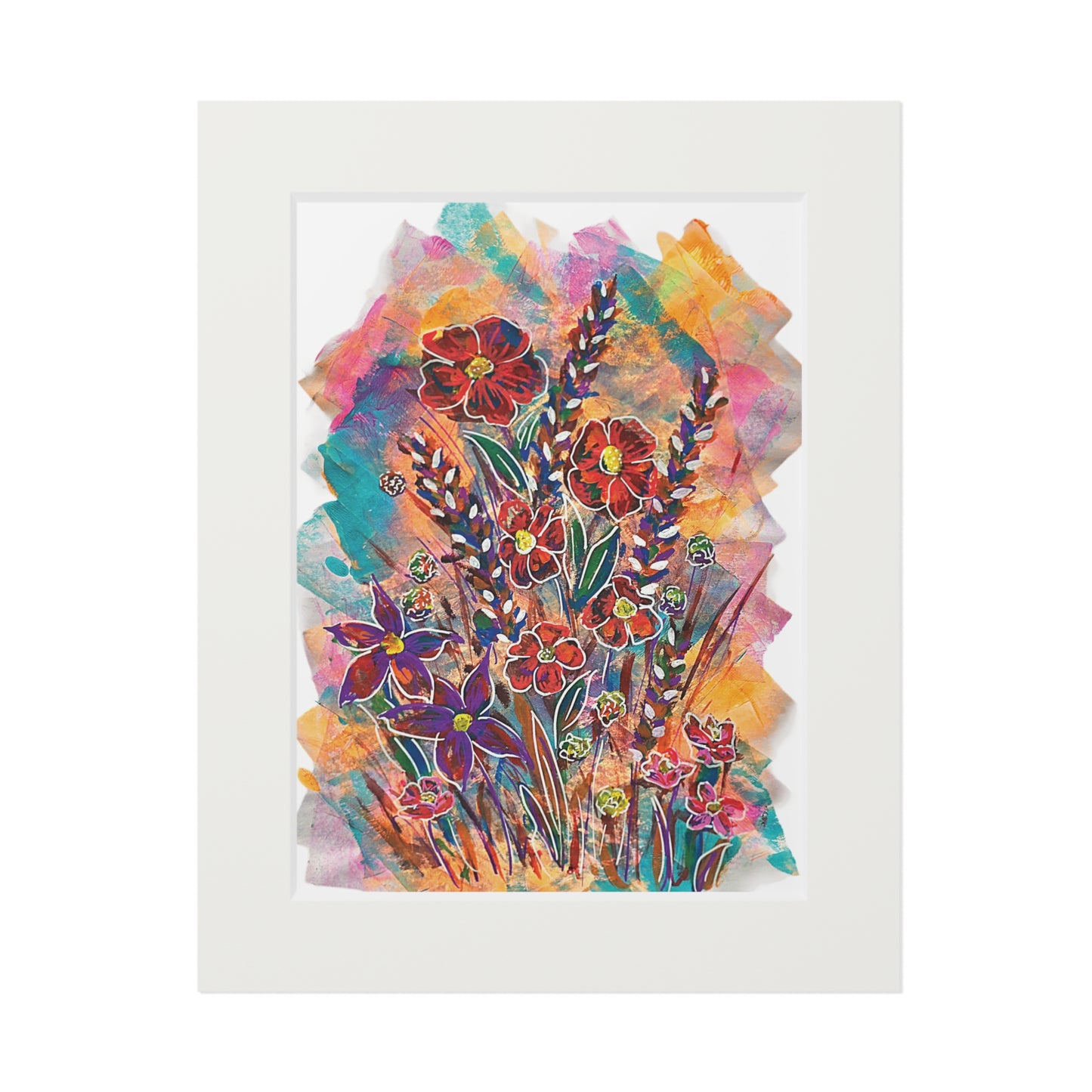 Botanical Fine Art Print with Passepartout Frame