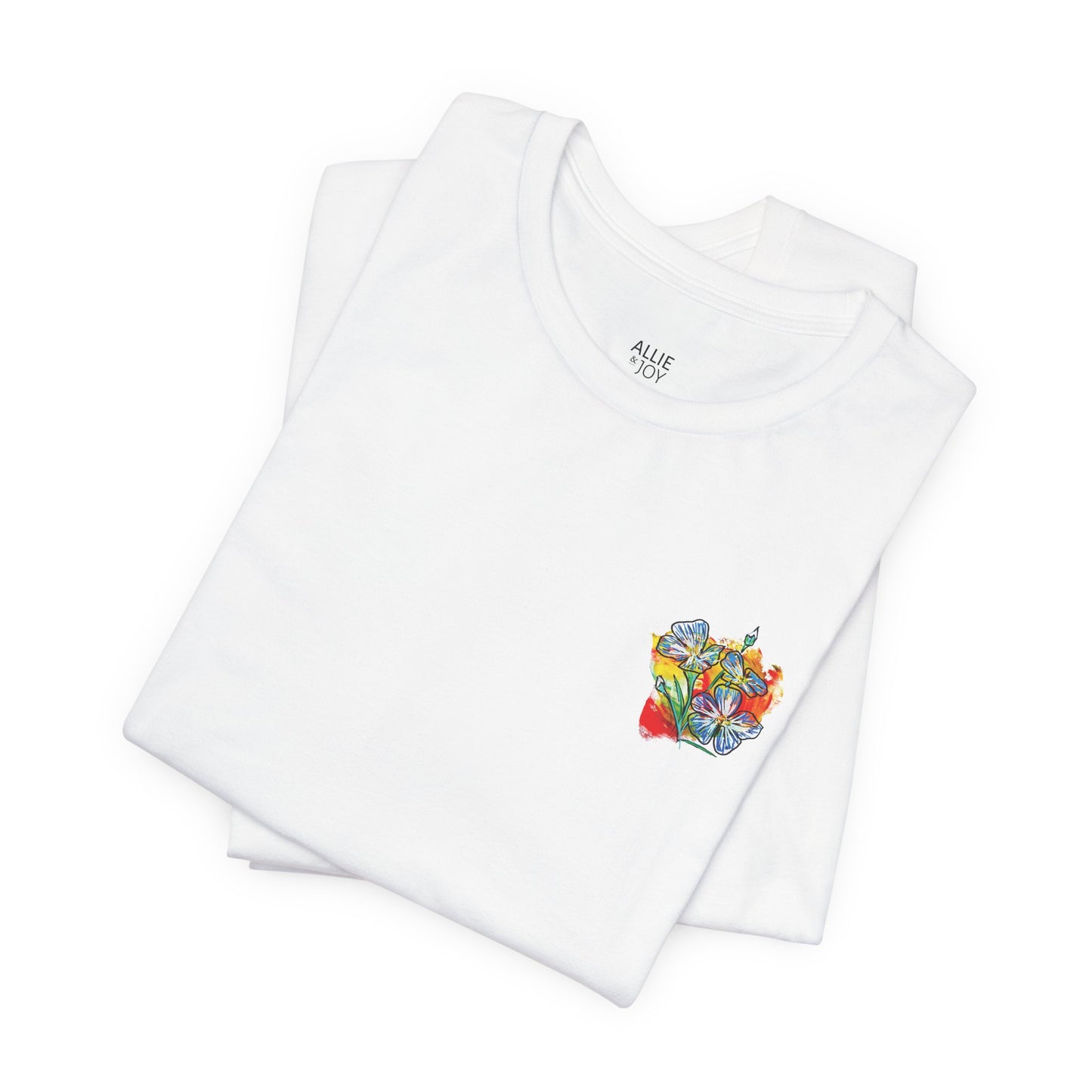 Blue Flowers Graphic T-Shirt