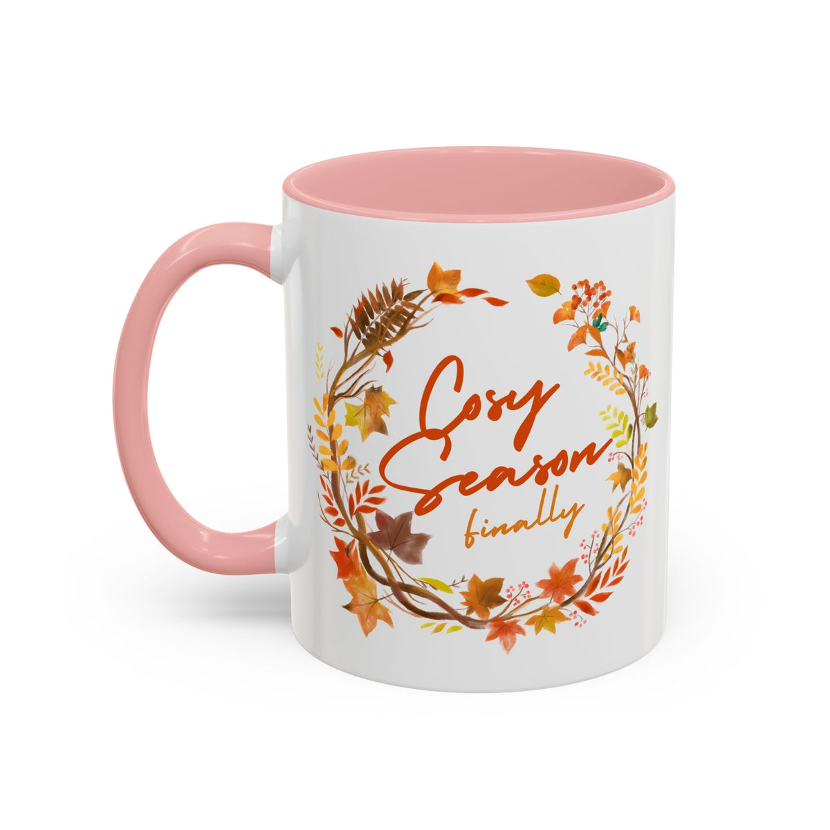 “Cosy Season, Finally” Mug – Cute Autumn Coffee Cup