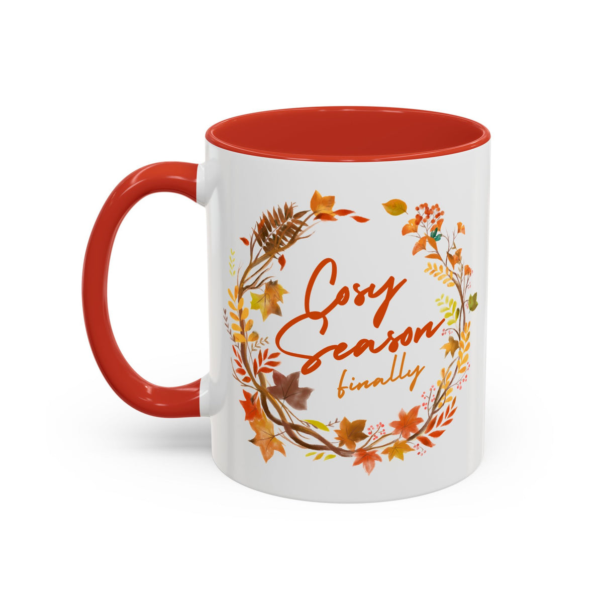 “Cosy Season, Finally” Mug – Cute Autumn Coffee Cup