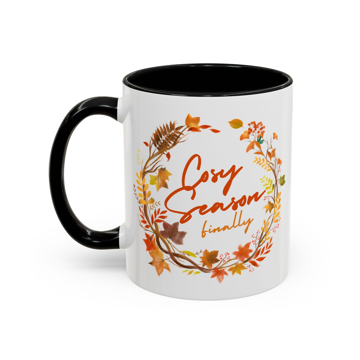 “Cosy Season, Finally” Mug – Cute Autumn Coffee Cup