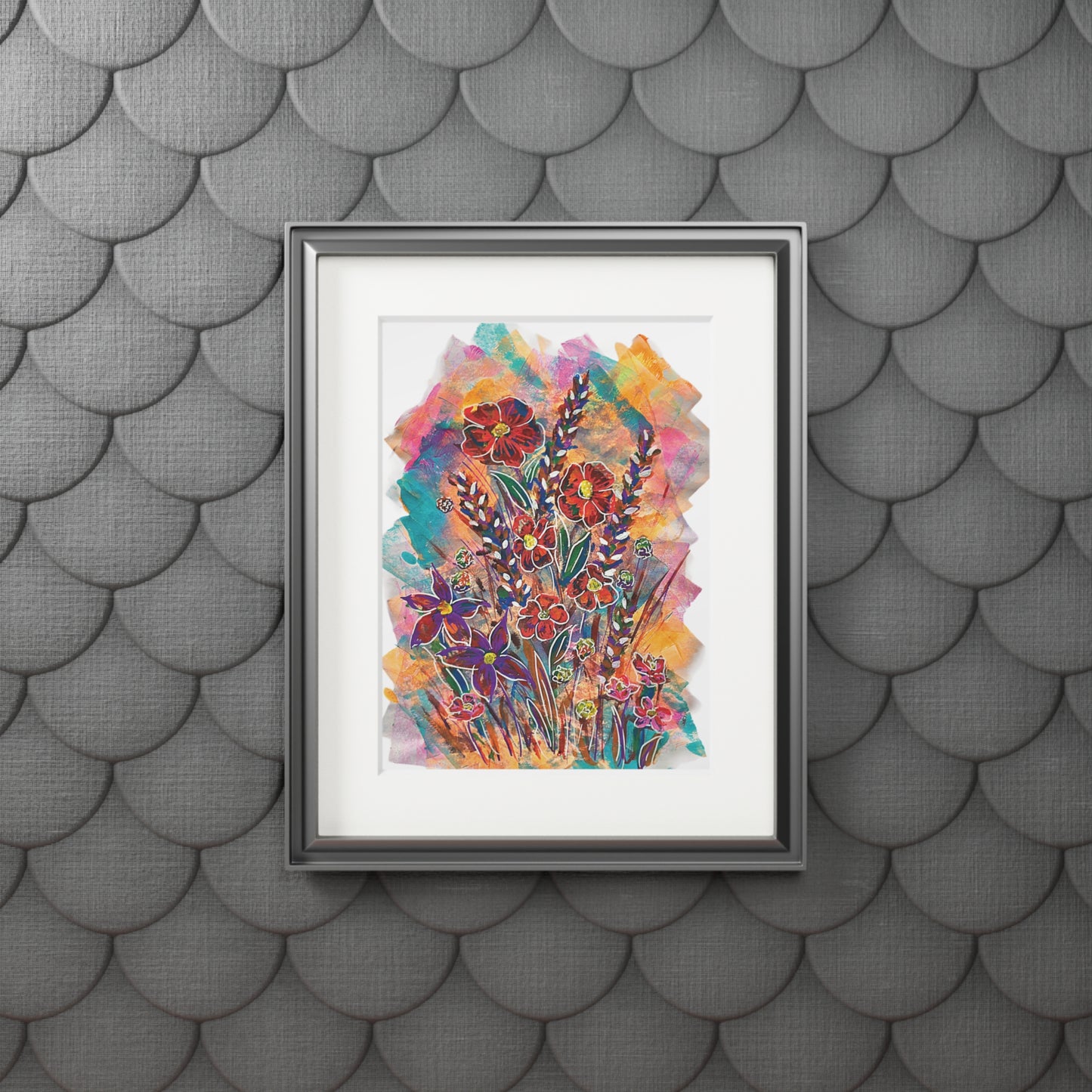 Botanical Fine Art Print with Passepartout Frame