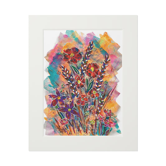 Botanical Fine Art Print with Passepartout Frame