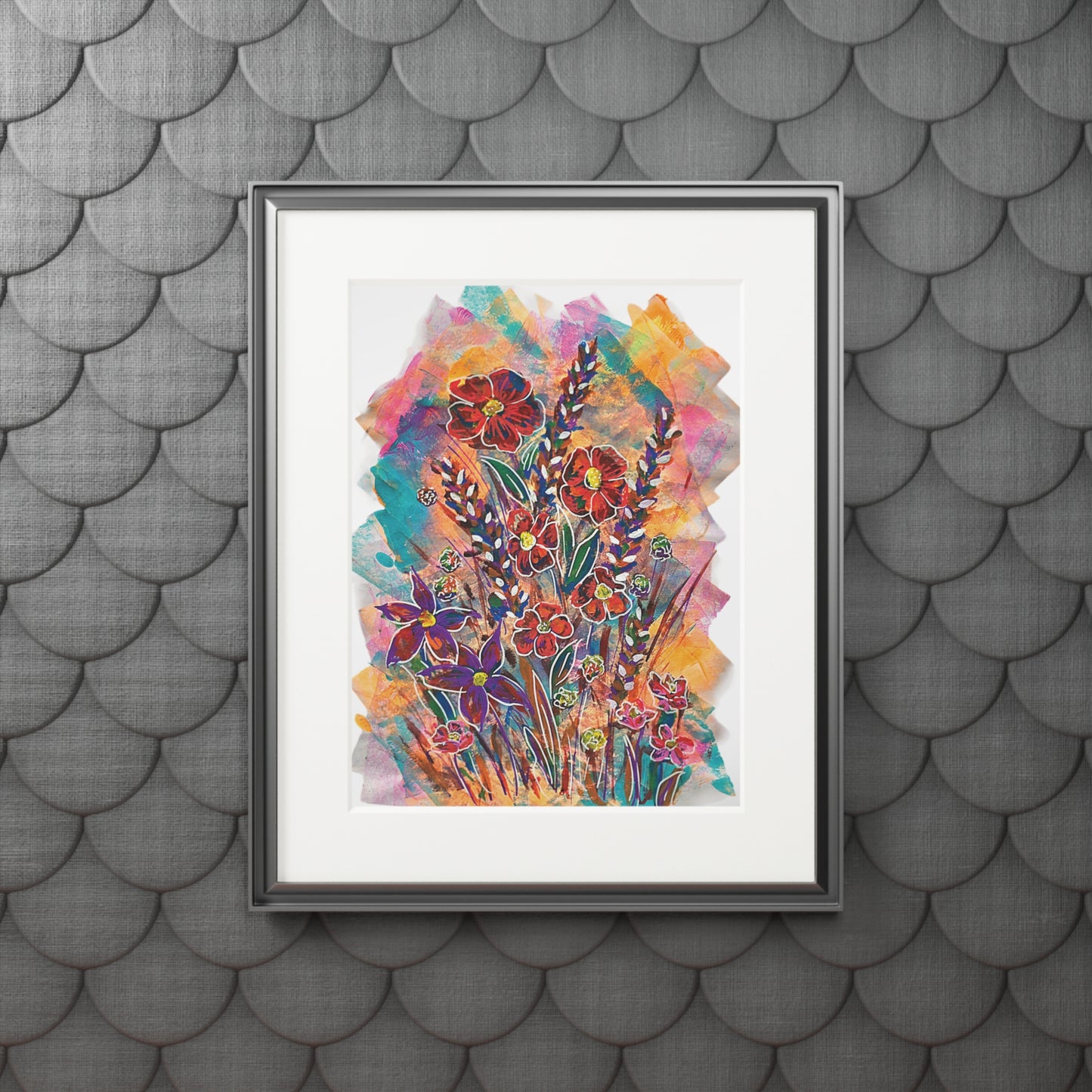 Botanical Fine Art Print with Passepartout Frame
