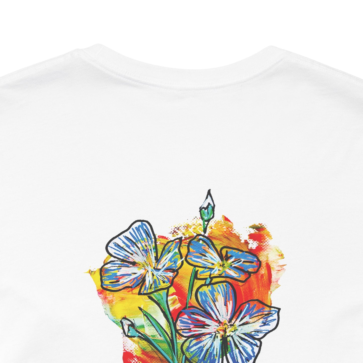 Blue Flowers Graphic T-Shirt